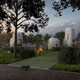 Artist's rendering of 3D printed home neighborhood.